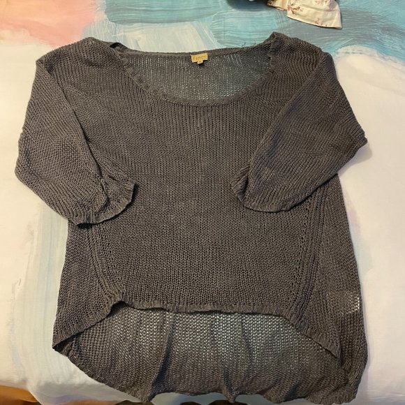 Grey babaton knit sweater with silk - Picture 3 of 3